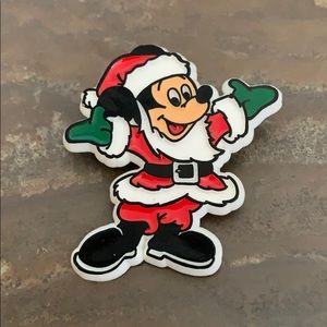 Vintage Disney Mickey Mouse Santa Christmas Pin